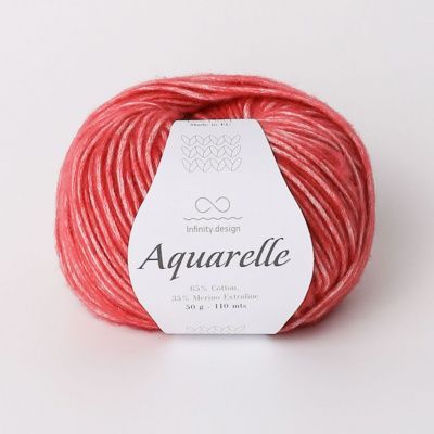 Infinity Aquarelle ( 4516 DEEP CORAL) 65% хлопок, 35% мериносовая шерсть 50 гр/110 м